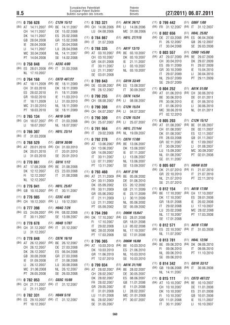 Bulletin 2011/27 - European Patent Office