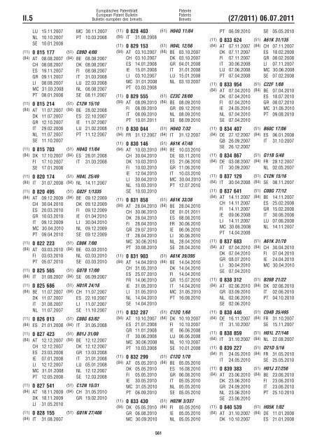 Bulletin 2011/27 - European Patent Office