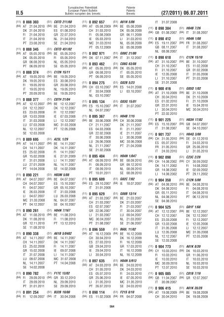 Bulletin 2011/27 - European Patent Office