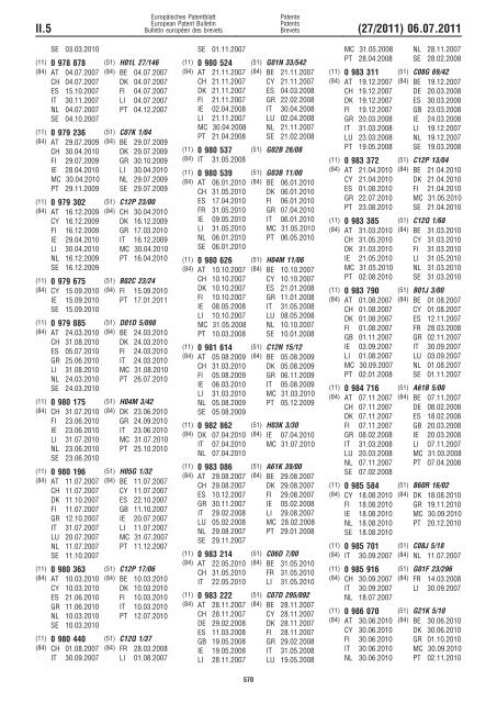 Bulletin 2011/27 - European Patent Office