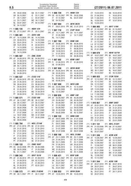 Bulletin 2011/27 - European Patent Office