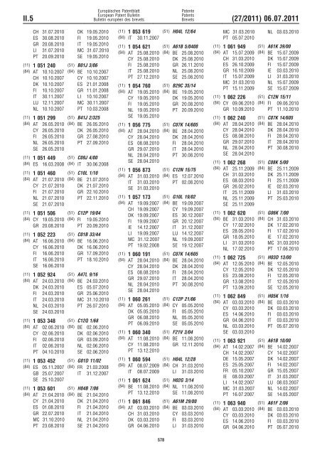 Bulletin 2011/27 - European Patent Office