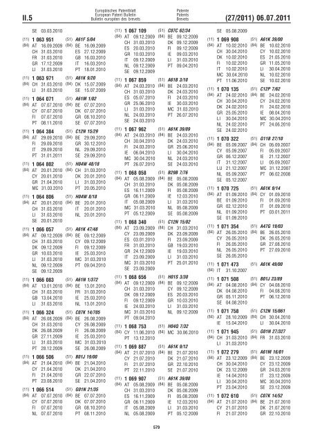 Bulletin 2011/27 - European Patent Office