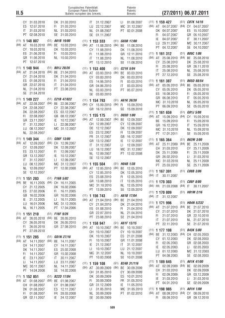 Bulletin 2011/27 - European Patent Office