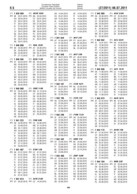 Bulletin 2011/27 - European Patent Office