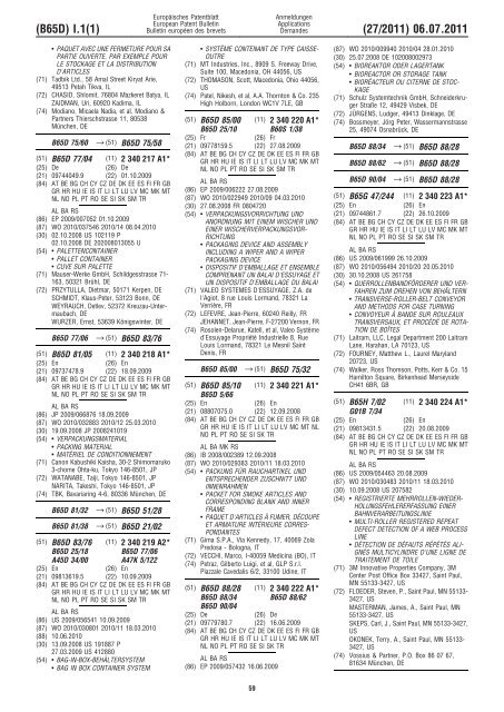 Bulletin 2011/27 - European Patent Office