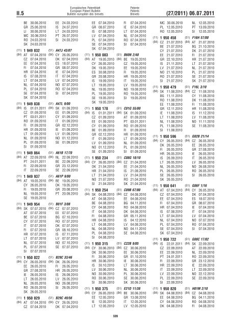 Bulletin 2011/27 - European Patent Office