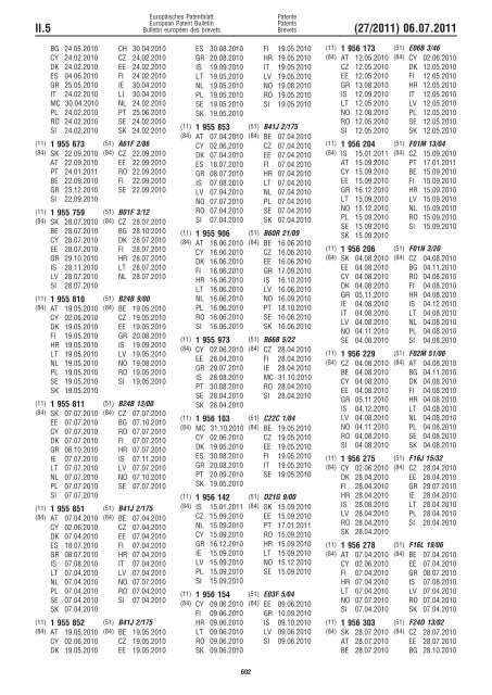 Bulletin 2011/27 - European Patent Office