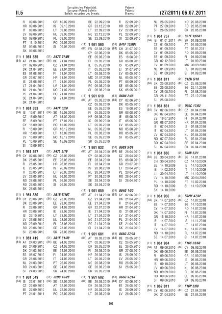 Bulletin 2011/27 - European Patent Office