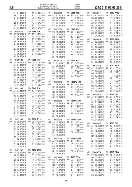 Bulletin 2011/27 - European Patent Office