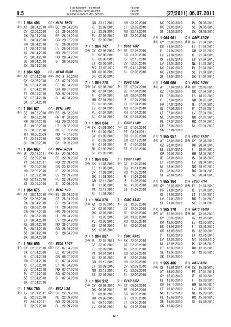 Bulletin 2011/27 - European Patent Office