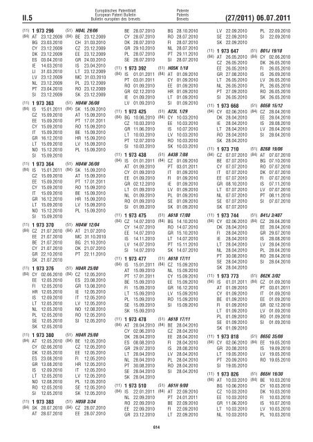 Bulletin 2011/27 - European Patent Office