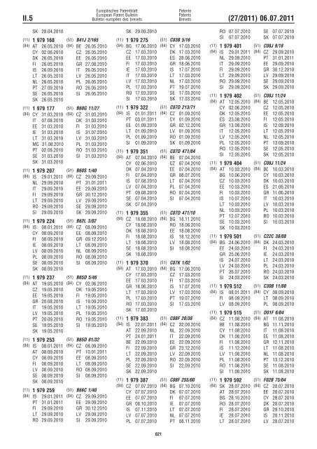 Bulletin 2011/27 - European Patent Office