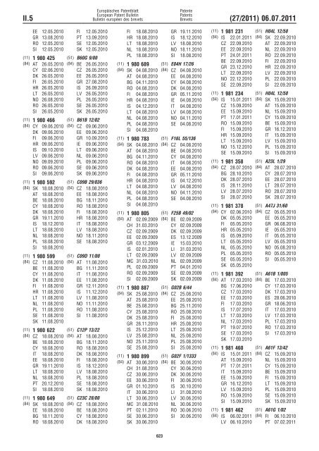 Bulletin 2011/27 - European Patent Office