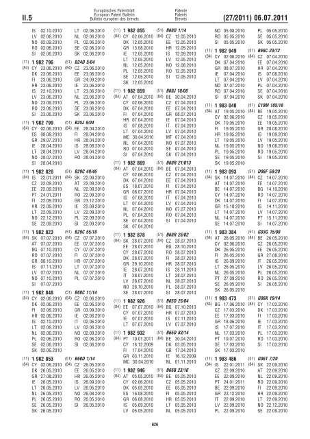 Bulletin 2011/27 - European Patent Office