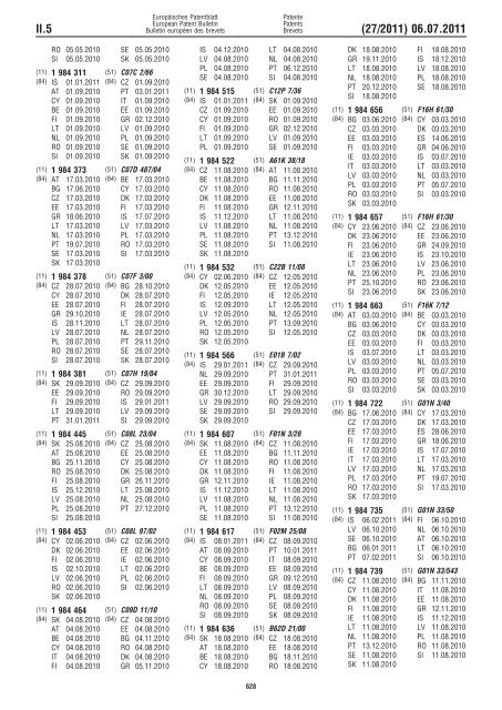 Bulletin 2011/27 - European Patent Office