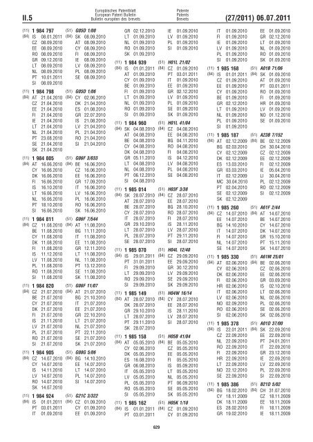 Bulletin 2011/27 - European Patent Office