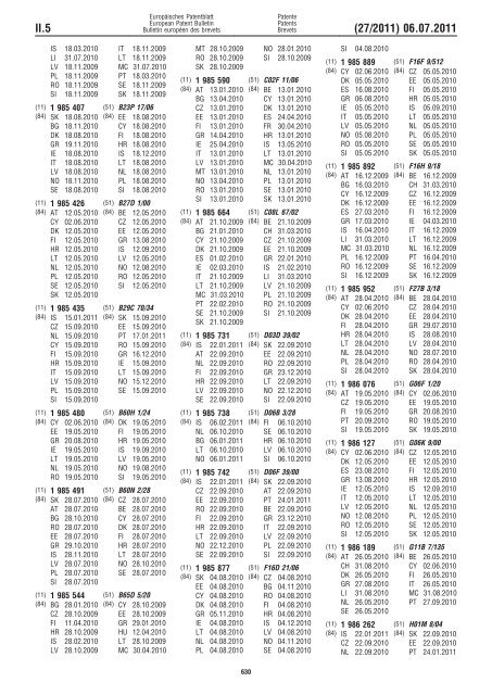 Bulletin 2011/27 - European Patent Office