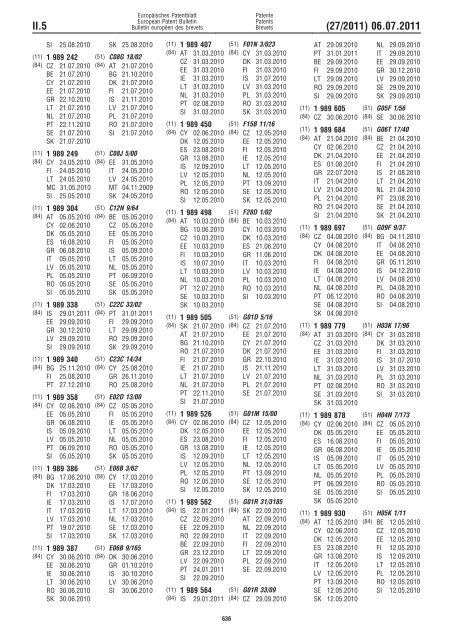 Bulletin 2011/27 - European Patent Office