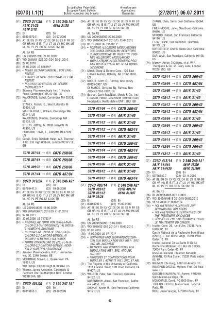 Bulletin 2011/27 - European Patent Office