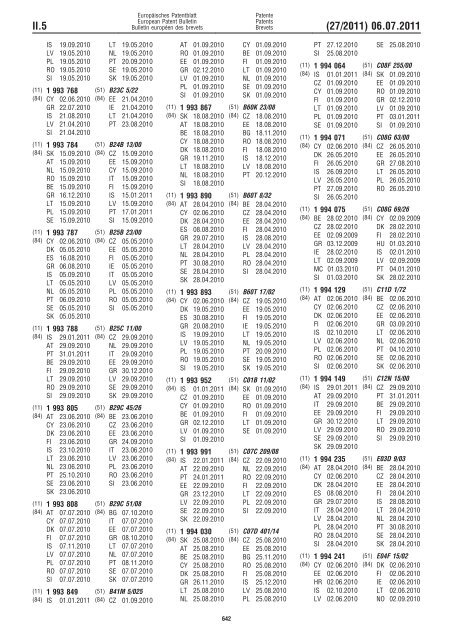 Bulletin 2011/27 - European Patent Office