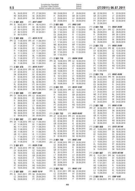 Bulletin 2011/27 - European Patent Office