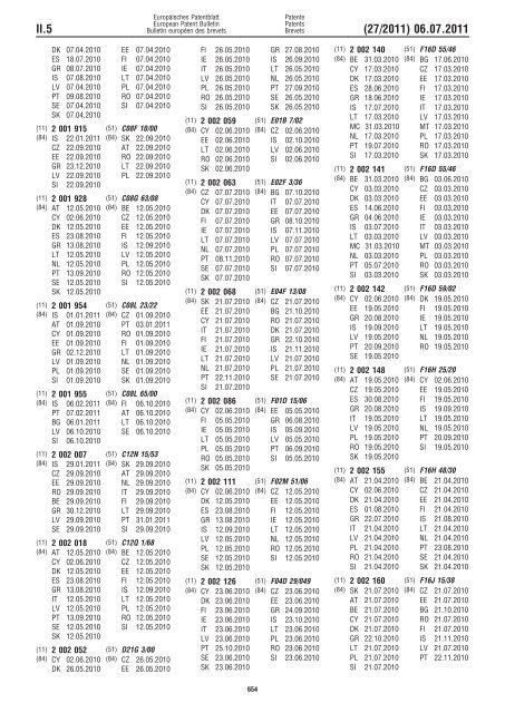 Bulletin 2011/27 - European Patent Office