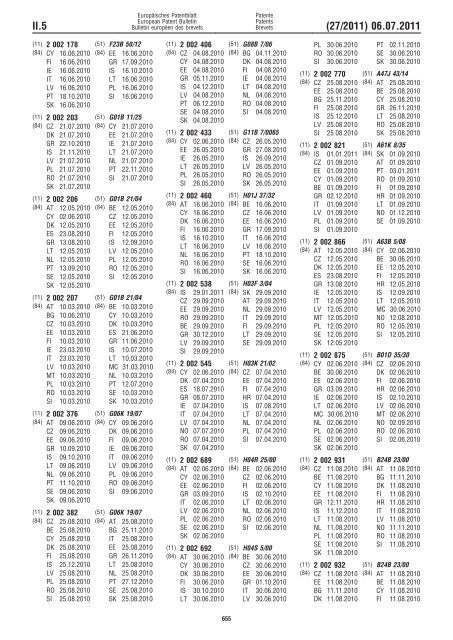 Bulletin 2011/27 - European Patent Office