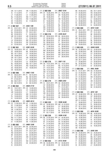 Bulletin 2011/27 - European Patent Office