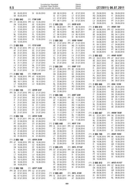 Bulletin 2011/27 - European Patent Office