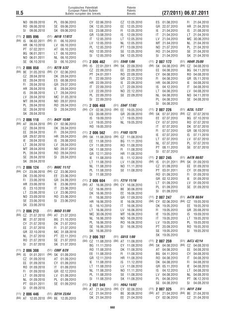 Bulletin 2011/27 - European Patent Office