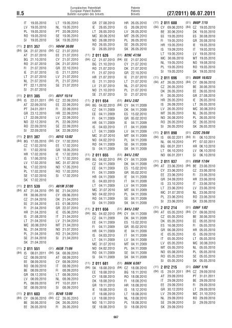 Bulletin 2011/27 - European Patent Office