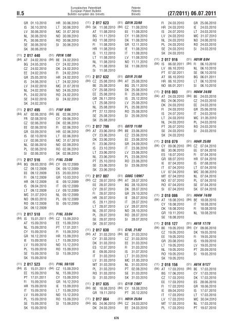 Bulletin 2011/27 - European Patent Office