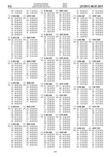 Bulletin 2011/27 - European Patent Office