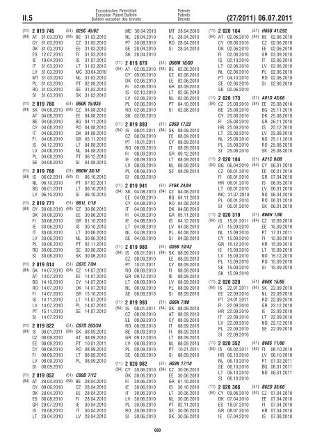 Bulletin 2011/27 - European Patent Office