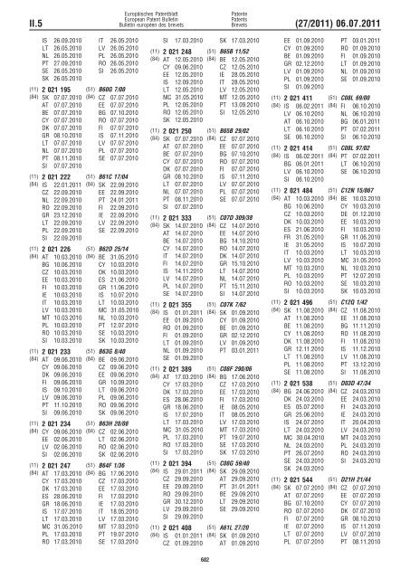 Bulletin 2011/27 - European Patent Office