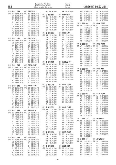 Bulletin 2011/27 - European Patent Office