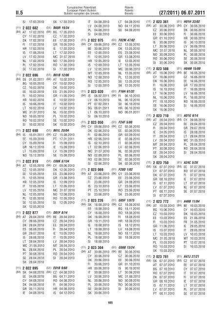 Bulletin 2011/27 - European Patent Office