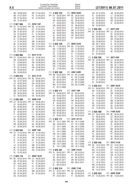 Bulletin 2011/27 - European Patent Office