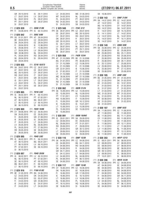 Bulletin 2011/27 - European Patent Office