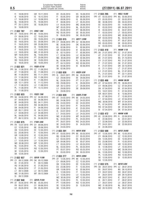 Bulletin 2011/27 - European Patent Office