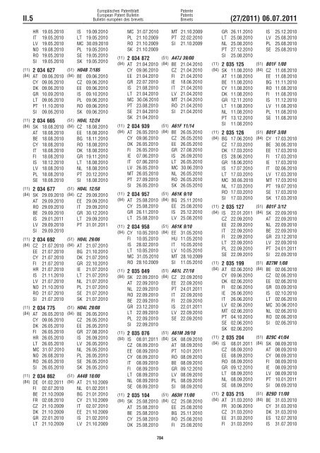 Bulletin 2011/27 - European Patent Office