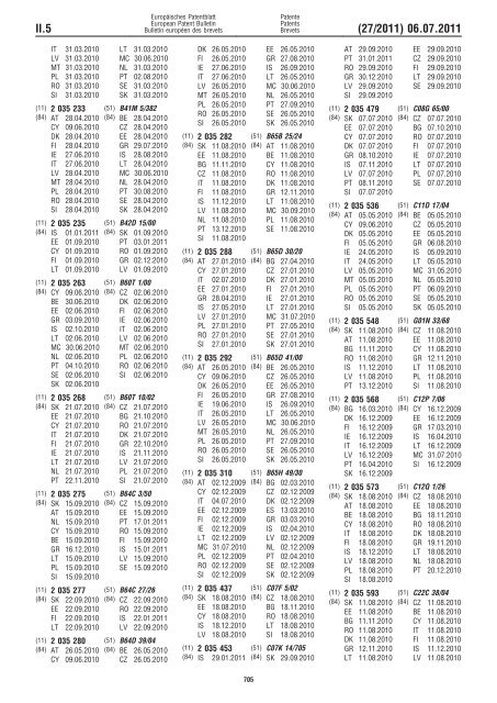 Bulletin 2011/27 - European Patent Office