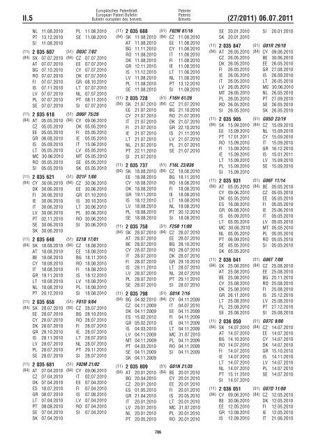 Bulletin 2011/27 - European Patent Office