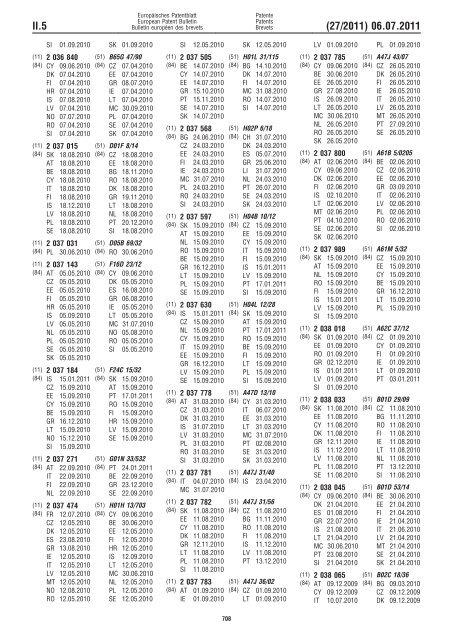 Bulletin 2011/27 - European Patent Office