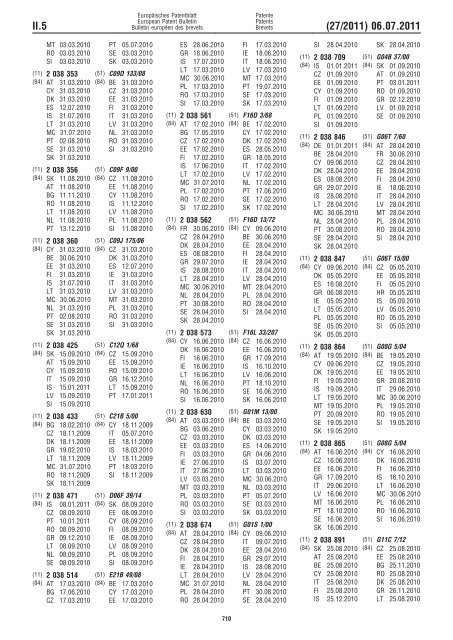 Bulletin 2011/27 - European Patent Office