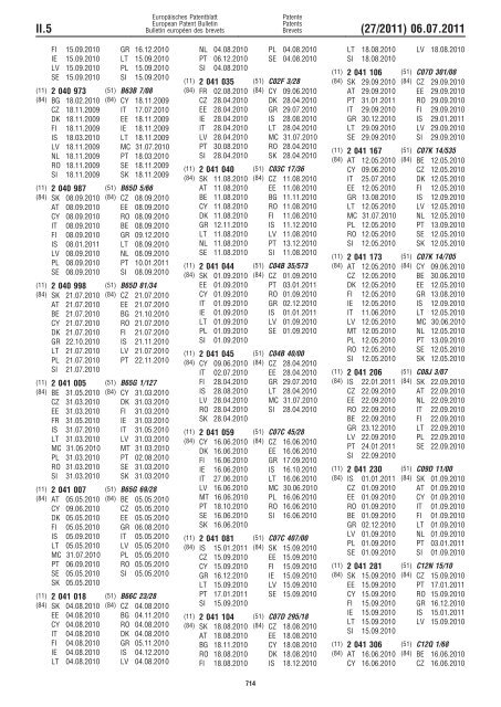 Bulletin 2011/27 - European Patent Office