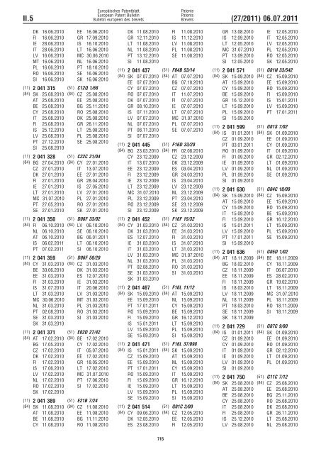 Bulletin 2011/27 - European Patent Office