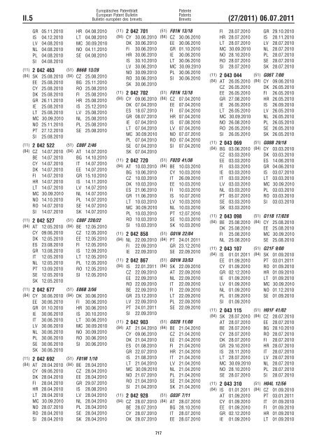 Bulletin 2011/27 - European Patent Office