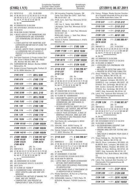 Bulletin 2011/27 - European Patent Office